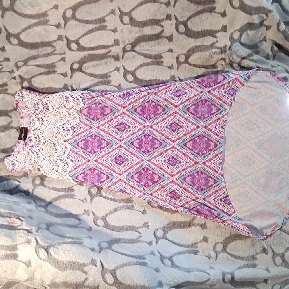 GIRLS DRESS/Purple/White